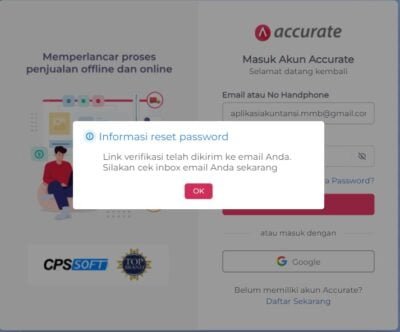 Reset Password Accurate Online 3