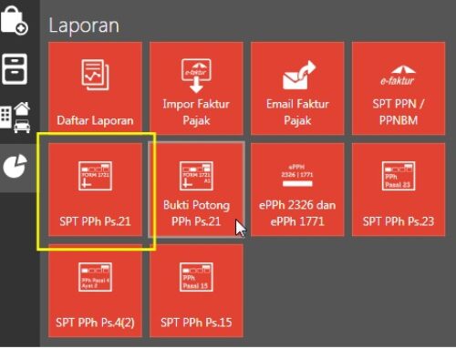 Membuat SPT PPh Ps. 21