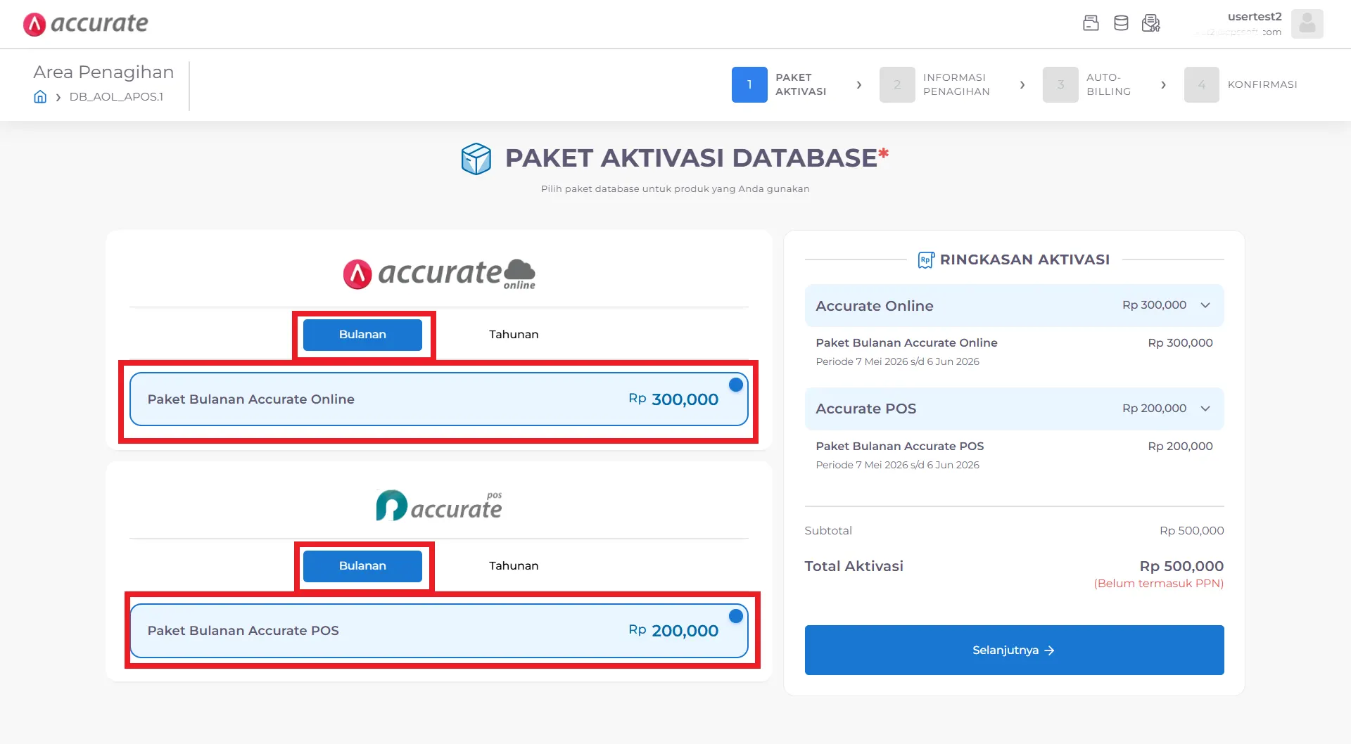 Pilihan paket