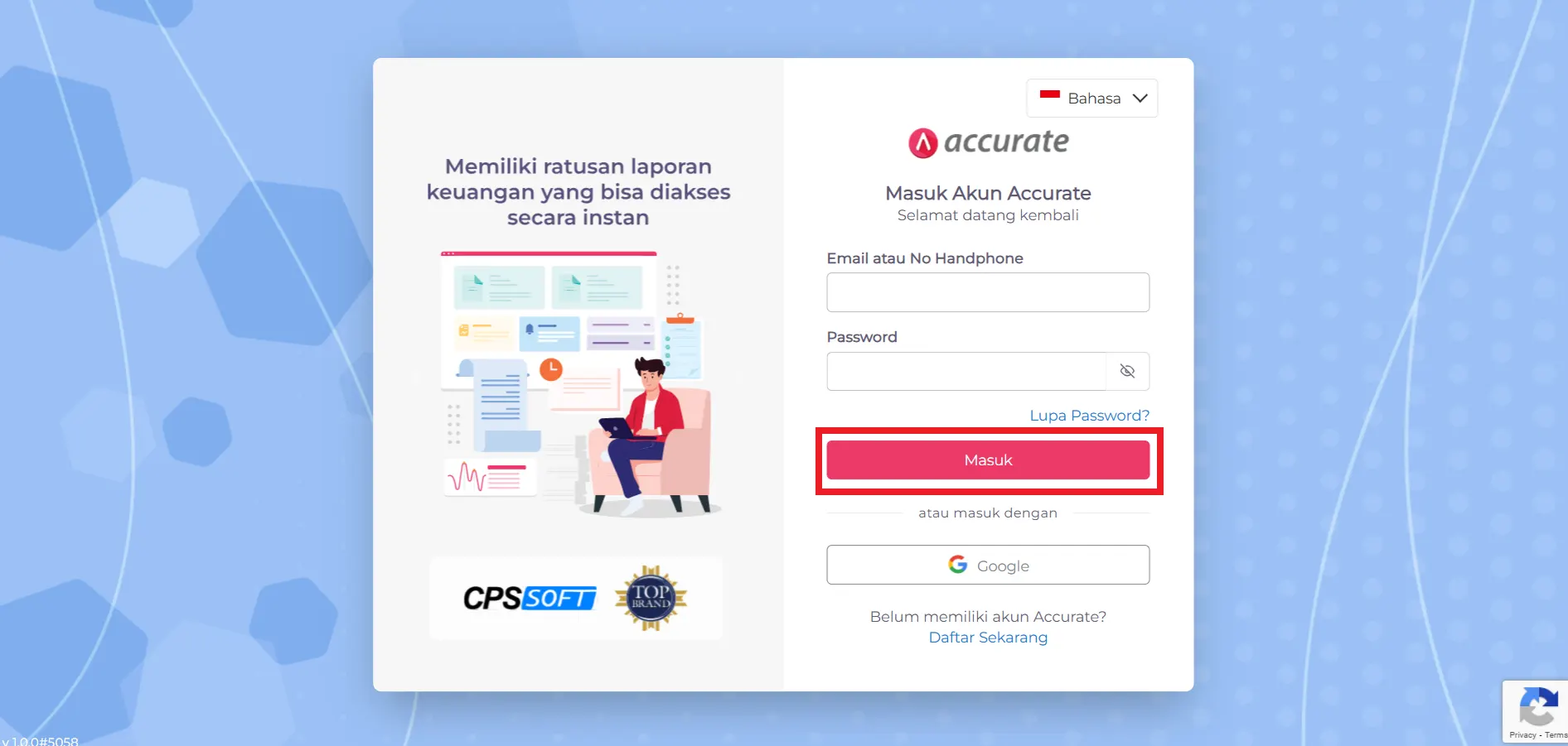 cara daftar Accurate Online